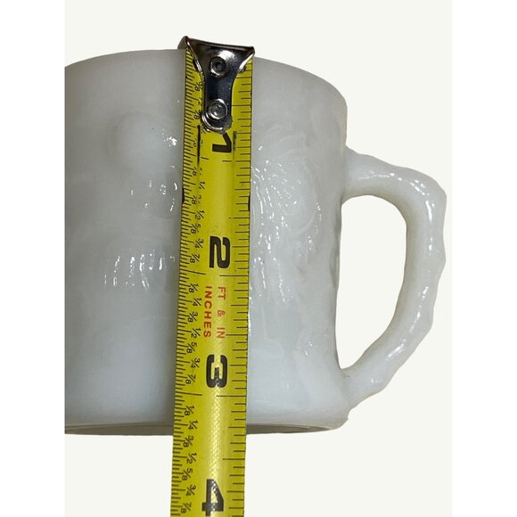 Grog White Milk Glass Mug 1970's BC Comics Johnny Hart Caveman Cup Vintage - Picture 9 of 9